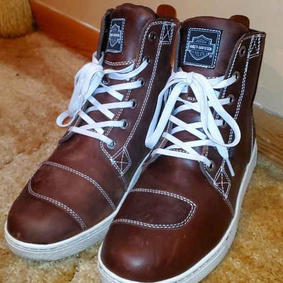Harley-Davidson Steinman Sneakers Brown Size 9.5 - Picture 1 of 5